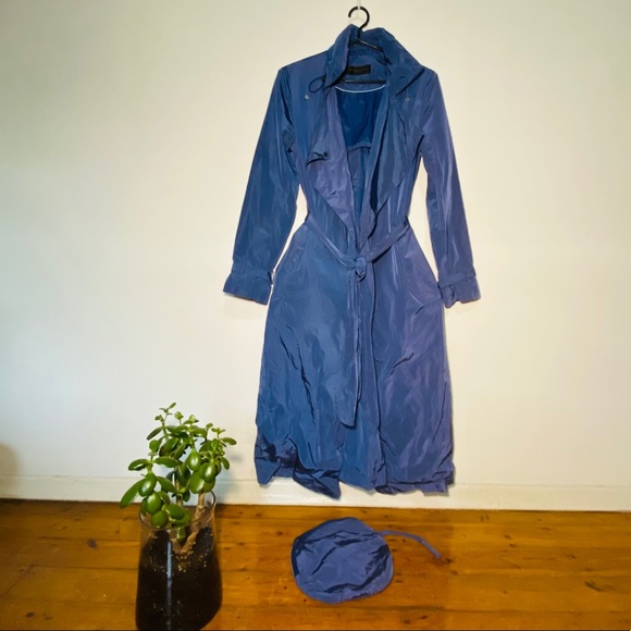 Donna Karan Rain Navy Coat side S - Picture 4 of 4